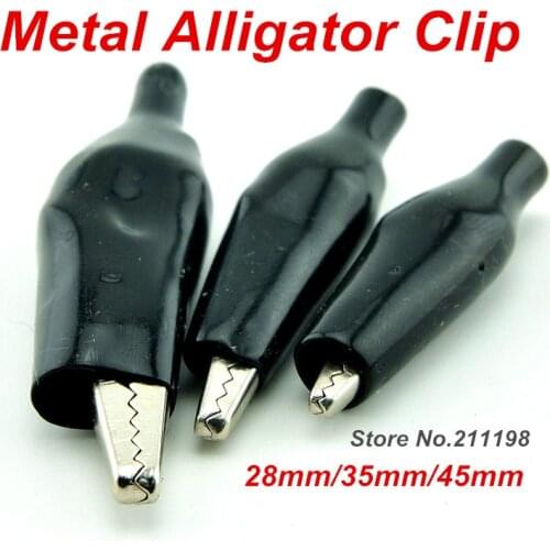 60pcs/lot alligator clips 28mm 35mm 45mm crocodile clips 3 values x 20pcs(red+black each 10pcs) alligator clips kit