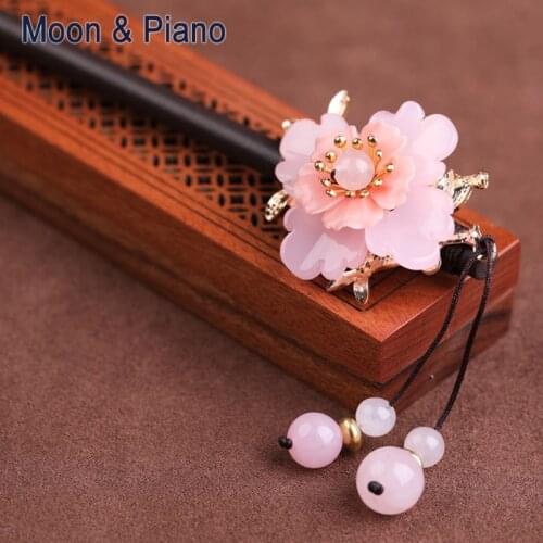Antique Hairpin Simple Personality Tassel Headdress Cheongsam Accessories Acting Props Jewelry Gives Femininity Wooden Hairpin