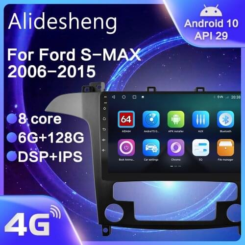 For S-Max Ford S Max Smax 2007 2008 Android 10.0 DSP Car Radio Navigation multimedia Player GPS IPS No 2din DVD