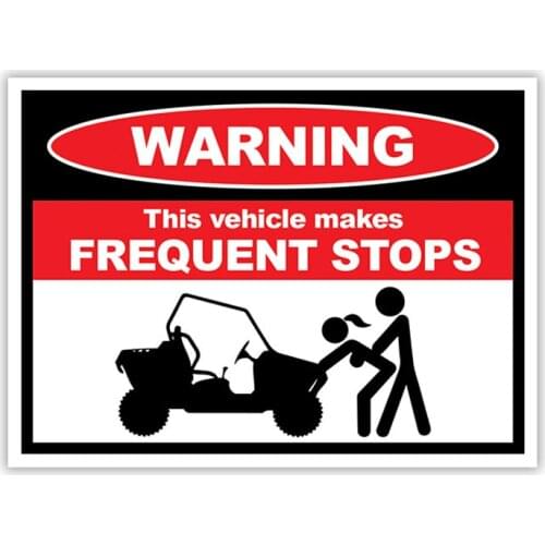 B0771# Self-adhesive Decal Frequent Stops Car Sticker Waterproof Auto Decors on Bumper Rear Window Motorcycle Laptop