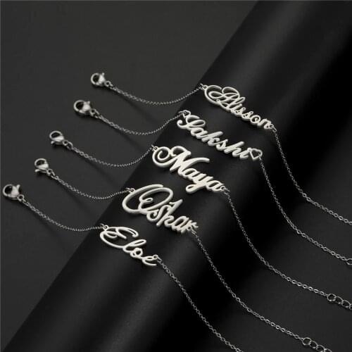 Sipuris Custom Name Bracelets With Crown For Women Girl Stainless Steel Customized Personalized Unique Bracelet Jewelry Children