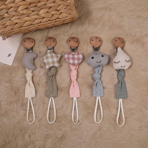 Baby Pacifier Clip Chain Cotton Cartoon Country Style Holder Dummy Handmade Christmas Gift
