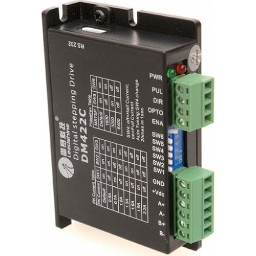 Original Microstep Leadshine DM422 Digital Stepper Motor Driver 2-phase Max 40 VDC / 2.2A for NEMA 17 23 34 Stepper Motor