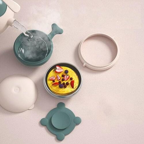Hot Sale 350ML Heat Multifunctional Preservation Bowl Whale Shape Anti-leak Food Grade Material Baby Heat Feeding Box for Home