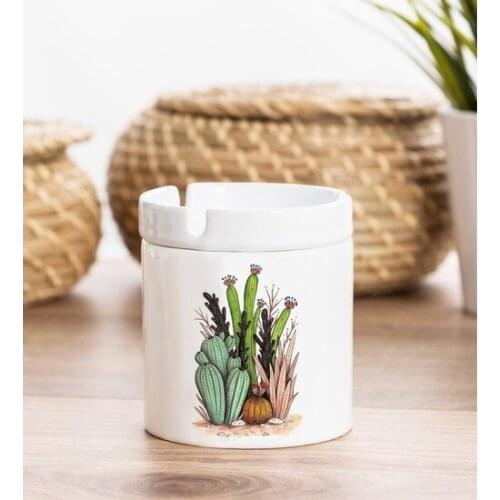 Catharsis Cactus Printed Ceramic Ashtray decorative objects Декоративные элементы Objetos decorativos