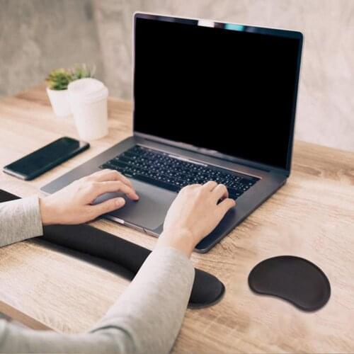 1 Set Memory Foam Mouse Wrist Set Support Wear Resistant High Elastic Fabric Enlarge Keyboard Wrist Rest Pad Supplies Set