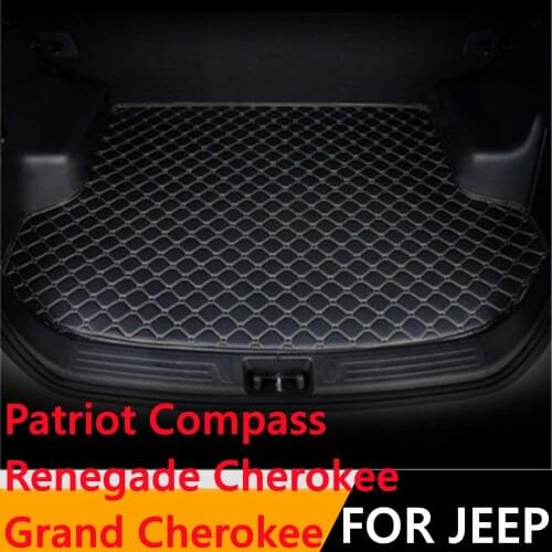 Sinjayer Car Trunk Mat Tail Boot Cargo Pad Liner For JEEP Grand Cherokee Patriot Renegade Wrangler Cherokee Compass 2007 08-2021