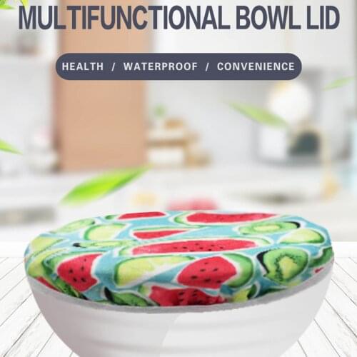 3PCS Fresh Keeping Bowl Cover Washable Reusable Bowl Lid TPU Fruit Salad Bowl Cover Tableware Bowl Storage Bag