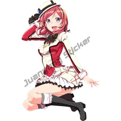 Cartoon Anime Girl Nishikino Maki Anime Love Live! Reflective Car Sticker Waterproof Window Bumper Truck Yacht Decal KK13x8cm