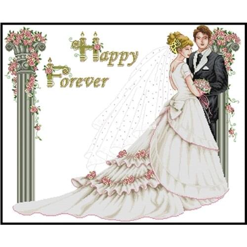 Embroidery Needlework Set Cross Stitch Kit Dream Wedding Home Painting Decoration Printed Counted 11CT 14CT Stamped Handmade DIY