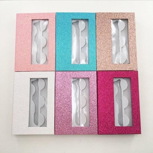 3 Pairs lashes book colorful eyelashes package 3D mink lashes box with tweezers new trend package