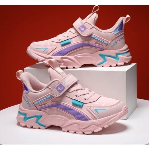 New Leather Girls Brand Shoes Kids Sport Shoes Running Shoes Girls Sneakers Casual Walking Shoes for Children Chaussure Enfant