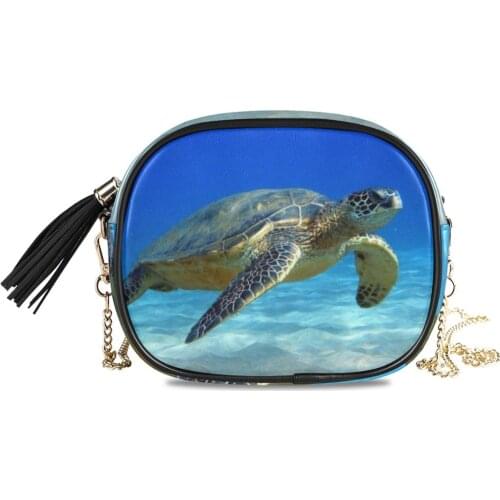 New small shoulder bag for women messenger bags ladies PU leather turtle pattern handbag purse with tassels female crossbody bag