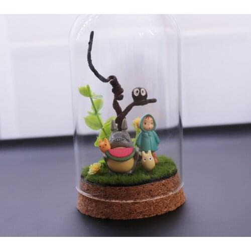 New Totoro dolls glass lampshade ornaments hand-made toys Beauty And The Beast Rose Valentines Day Gift For Home Christmas Deco