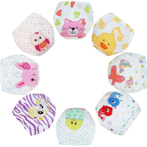 Whosale Baby Waterproof Diaper Pant Potty Training panties New underwear Reusable Diapers Cartoon Training Pants Baby 25pcs/lot