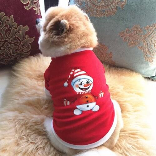 Christmas Dog Clothes Warm Fleece Pet Clothing for Small Medium Dogs Vest Shirt Puppy Dog Costume Chihuahua Pet Vest Shirt