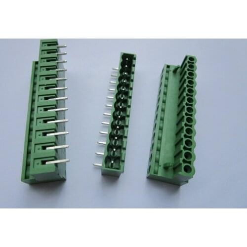 Close Angle 12 pin/way Pitch 5.08mm Screw Terminal Block Connector Green Color Pluggable Type With Angle pin 160 Pcs Per Lot