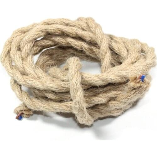 / 2x0.75 Vintage Rope Wires Twisted Cable Retro Плетеный Electric Wire Cloth Wire Diy Suspension Lamp Wires Vintage Lamp Cord