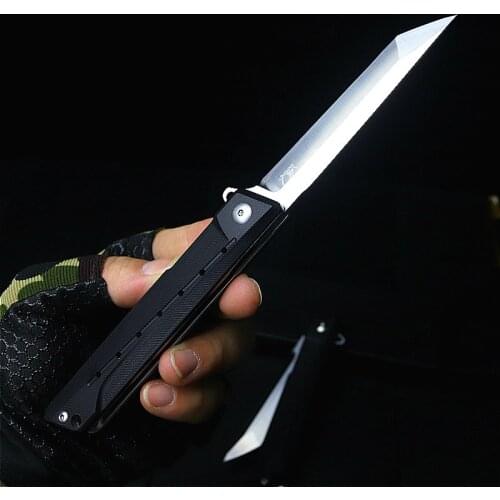 Dehong High-end D2 Steel Multi-Purpose Outdoor Quick Open Sharp Shotknife Tactical Folding Knife Portable Pocket Knife
