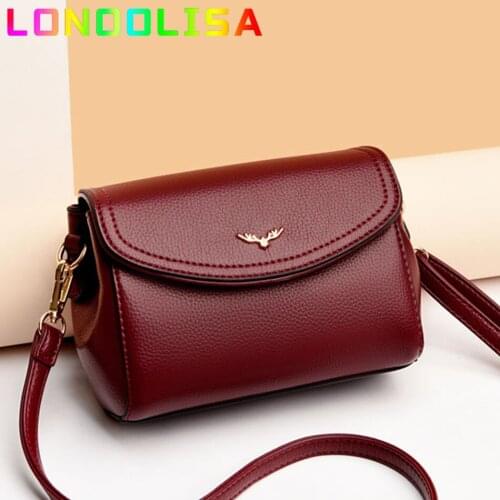 Vintage Crossbody Lady Bag 2 Layers Leather Shoulder Messenger Girl Purse Fashion Women Wallet Luxury Designer Female Lychee Sac
