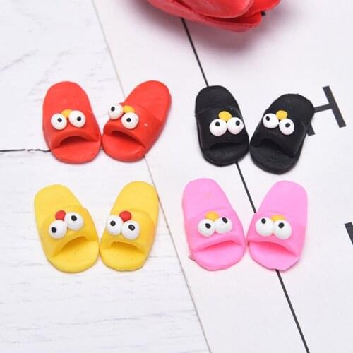 1Pair 1/12 Scale Dollhouse Miniature Mini Slipper for Doll Shoes Accessories