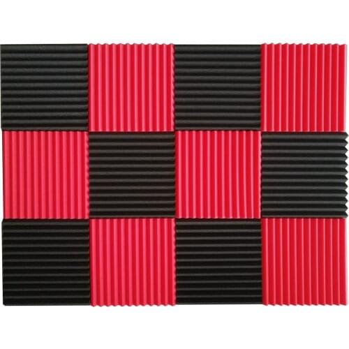ABKM Hot 12 Pcs Foam Acoustic Panels Soundproofing Acoustic Tiles Studio Foam Sound Wedges 1inch X 12 inch X 12 inch
