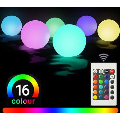 BORUiT 1/5/10PCS LED Pool Lights with Remote Control Waterproof 16 Colors Garden Landscape Beach Decorative Light Lamps