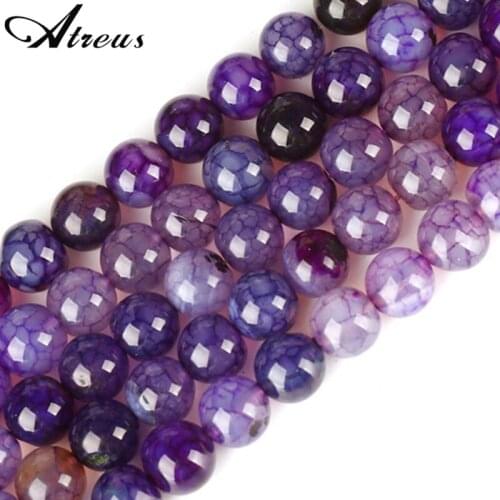 Purple Stripe Onyx Agates Natural Stone Beads For Jewelry Making 8mm Round Loose Spacer Beads DIY Bracelet Necklace Accessories