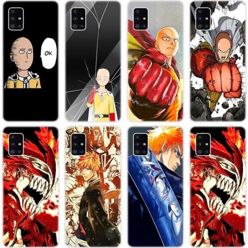 Anime Bleach One Punch Man Case for Samsung Galaxy A12 A02 A03S A21S A22 A32 A52 A72 A82 Quantum 2 S21 Plus FE Ultra M02S M12