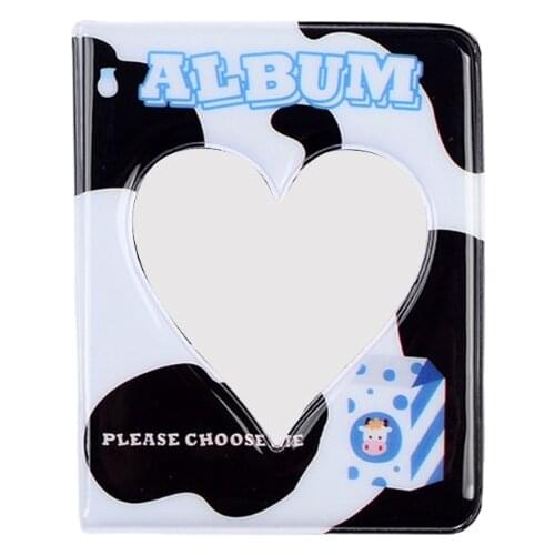 3 Inch 36 Pockets PVC Photo Album Hollow Heart Interstitial Case for Name Card Mini Scrapbooking Storage Wedding Gift