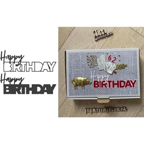 Happy birthday metal cutting dies cut die mold for diy scrapbooking cards making paper crafts knife mould dies new 2020 diecuts