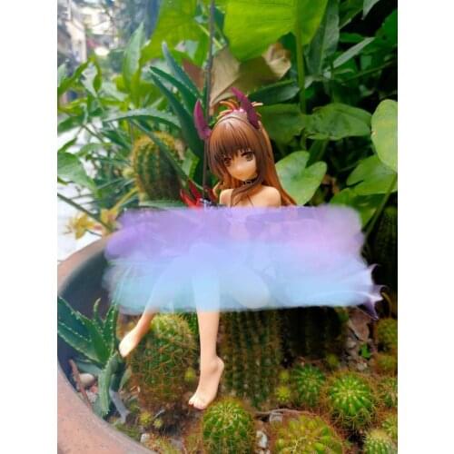 16cm Anime Queen of Out Pack Dark Edition Mika Yuuki GK Sitting Posture PVC Action Figure Collection Model Toys Gifts