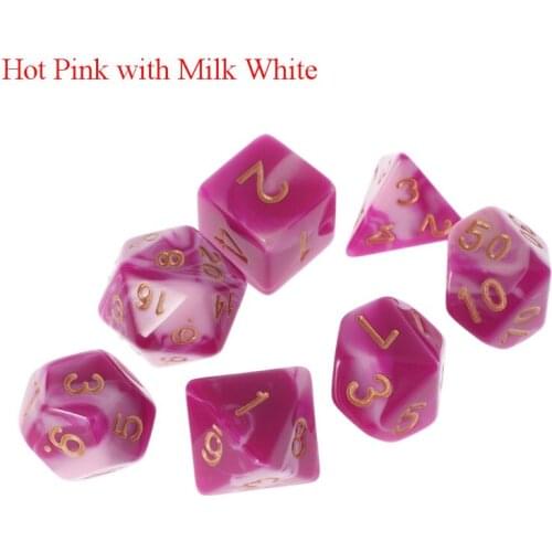 New 7 Pcs Sided Dice Set D4 D6 D8 D10 D12 D20 Game Accessories