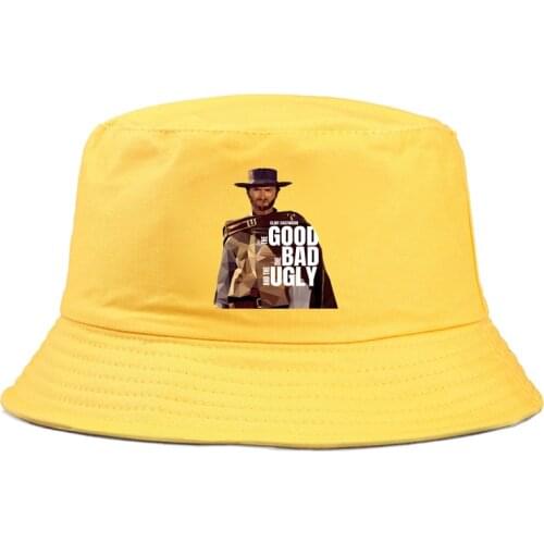 The Good,the Bad and the Ugly Printing Bucket Hat Spring Summer Outdoor Sun Hat for Men and Women Hemp Leaf hat