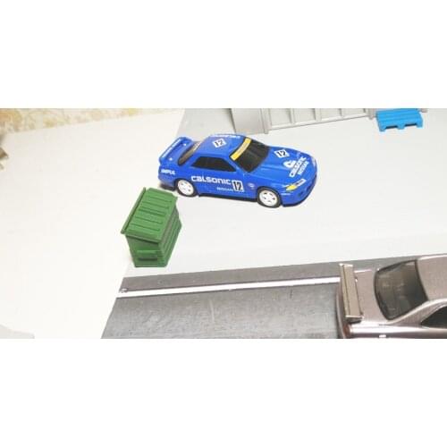 1:64 Scale Resin Die Casting Model Simulation Large Trash Can Model Scene Layout Accessories Handmade Products Free Shipping