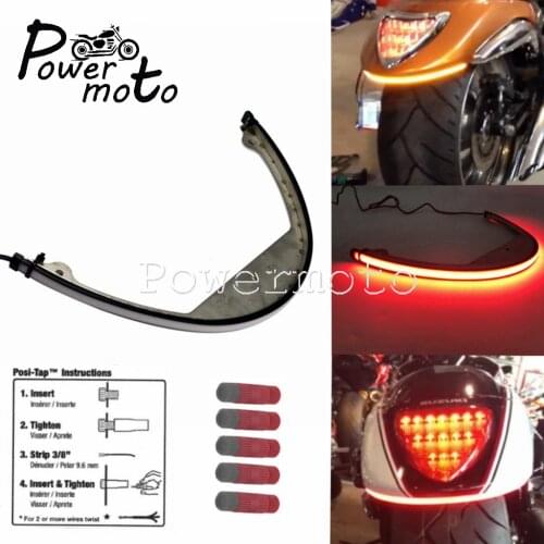 Motorcycle Red Amber LED Trailer Stop Tail Lights For Suzuki Boulevard M109R M90 Brake Rear Tail Light Stop Turn Signal Blinker