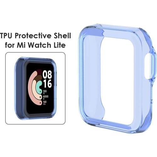 Soft TPU Watch Case Skin Transparent Housing Cover for Mi Watch Lite/Redmi Watch Smart Watch Case Cover Replacement