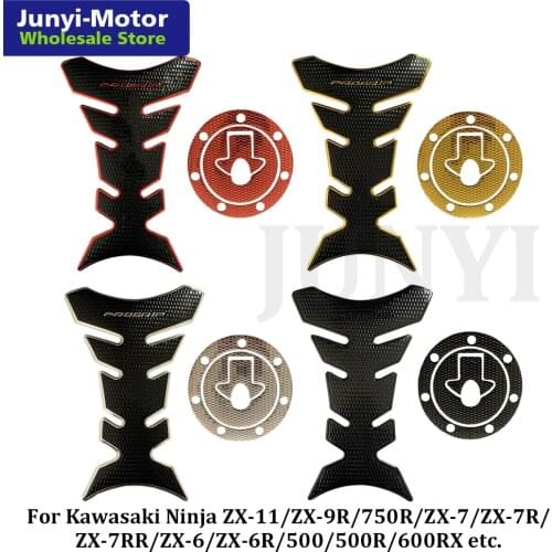 Fuel Tank Pad Gas Cap Cover Sticker Grip For ZX7R ZX6R ZX7 ZX9R ZX11 500 500R 600RX 750R ZZR600 Motorcycle Decal