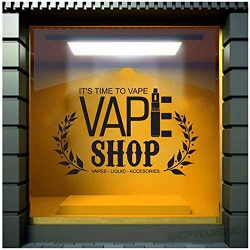 Vape Store Wall Stickers Window Vape Store Vaping Vape Store Logo Wall Decal Glass Vinyl Removable Murals DW4828
