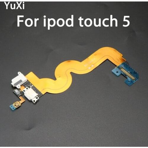YuXi New USB Charger Socket Charging Dock Port Audio Jack Headphone Socket For iPod Touch 5 5th Gen Home Button Flex Cable