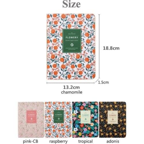 New Arrival Leather Notebook Weekly Planner Flowery Planner School Office Supplies Kawaii Stationery