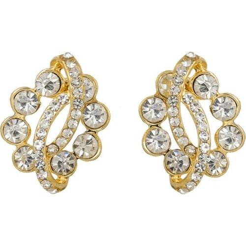 New Jewelry Full Of Crystal Simple Earrings Fashion Personality Temperament Earrings Kolczyki Earrings For Women