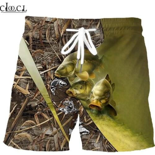 CLOOCL Popular Bass Carp Fishing 3D Print Men Summer Fashion Shorts Casual Beach All-match Cool Sweatpants Drop Shipping
