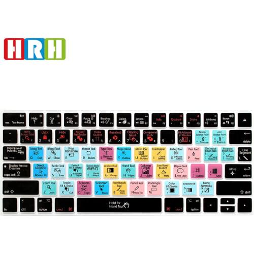 HRH Adobe Illustrator AI Hotkeys Durable Silicone Keyboard Cover Skin For Apple Magic MLA22B/A US For Adobe Keyboard Protector