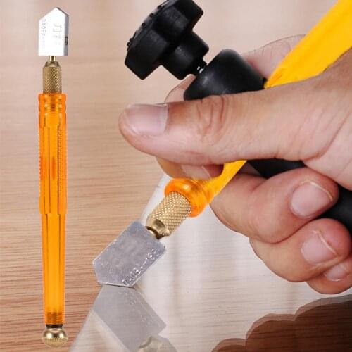 Professionele Glassnijder Anti-Slip Handle Oil Filled Bottle Glass Tile Mirror Cutter Metal Head taglierina bottiglie vetro New
