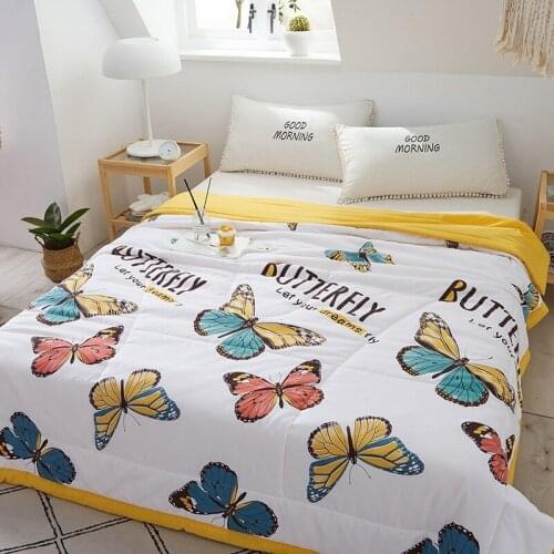 Drop shipping New Arrived Summer Quilt Machine washable Bed Cover Air conditioning Thin Soft Breathable Blanket no Pillowcase