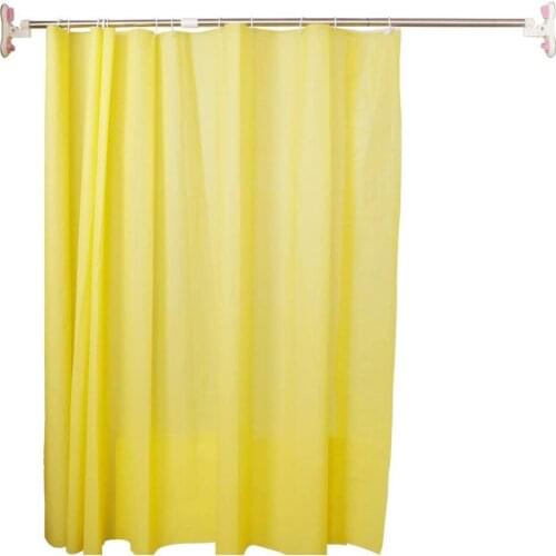 Adjustable Bathroom Shower Curtain Rod Suction Cups Expandable Straight Tension Rail Clothes Hanger Towel Rail Pole