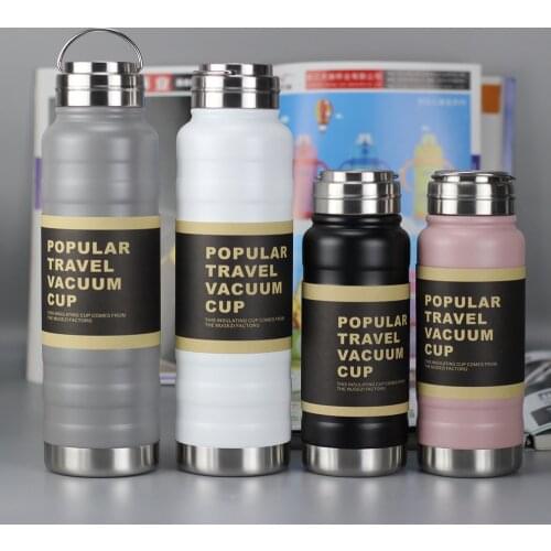 600/1000ml Cute Stainless Steel Thermos Coffee Mug Water Bottle For Girls Vacuum Flasks Thermoses Travel Thermal Coffee Cup