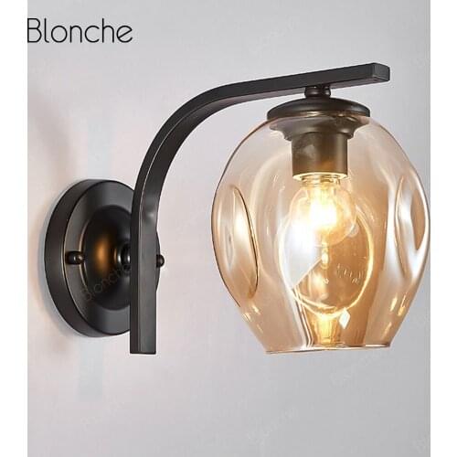 Nordic Wall Lamp Modern Glass Sconce Gold Led Wall Lights for Home Vanity Bathroom Mirror Light Loft Decor Bedroom Bedside Lamp