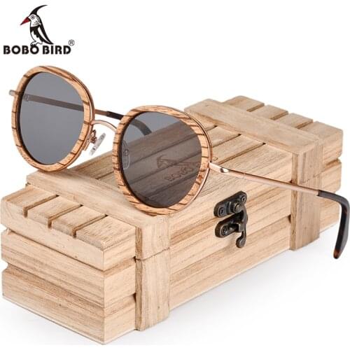 BOBO BIRD Wooden Polarized Sunglasses Women Fashion Collection Retro Vintage UV400 Glasses Gafas de sol V-AG027